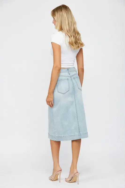 Denim High Rise Skirt