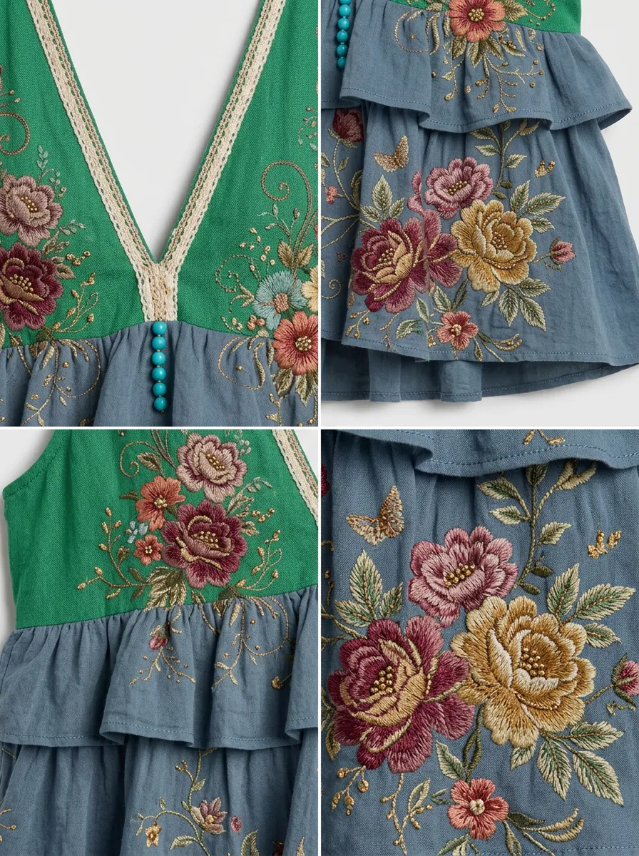 Women's Boho Floral Vintage Peony Printed Short Sleeve T-Shirt