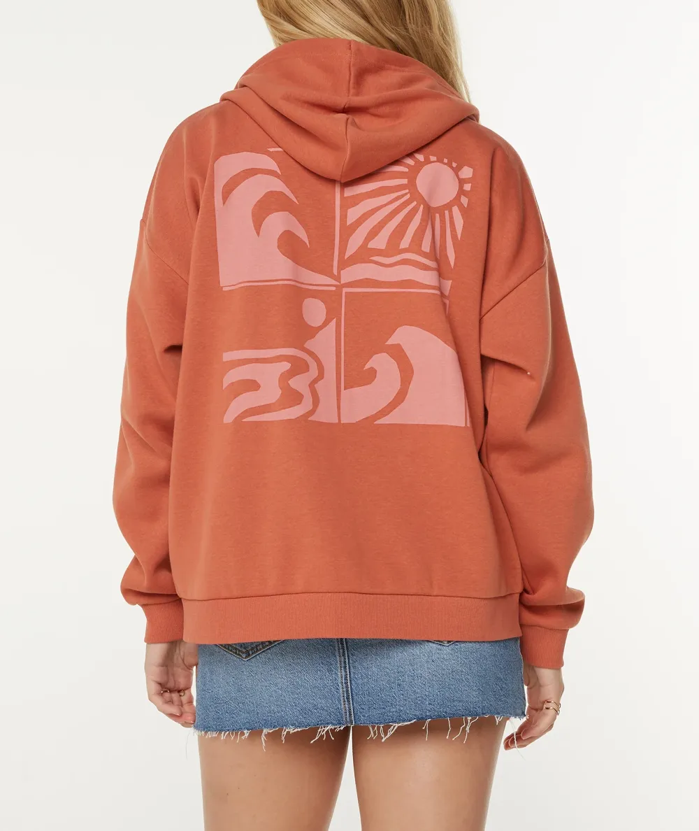 Dolphin Print Women's Hooded Sweatshirt
