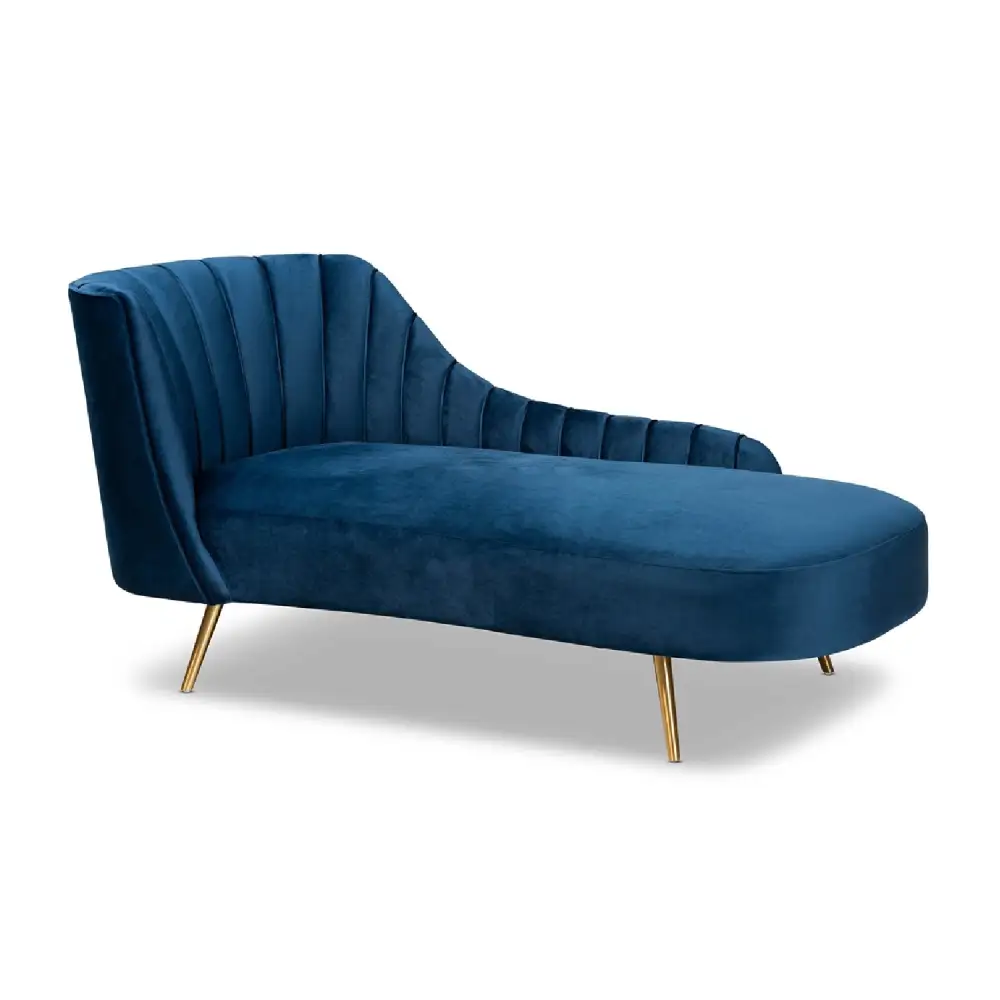 Curved Curved Upholstered Chaise Lounge