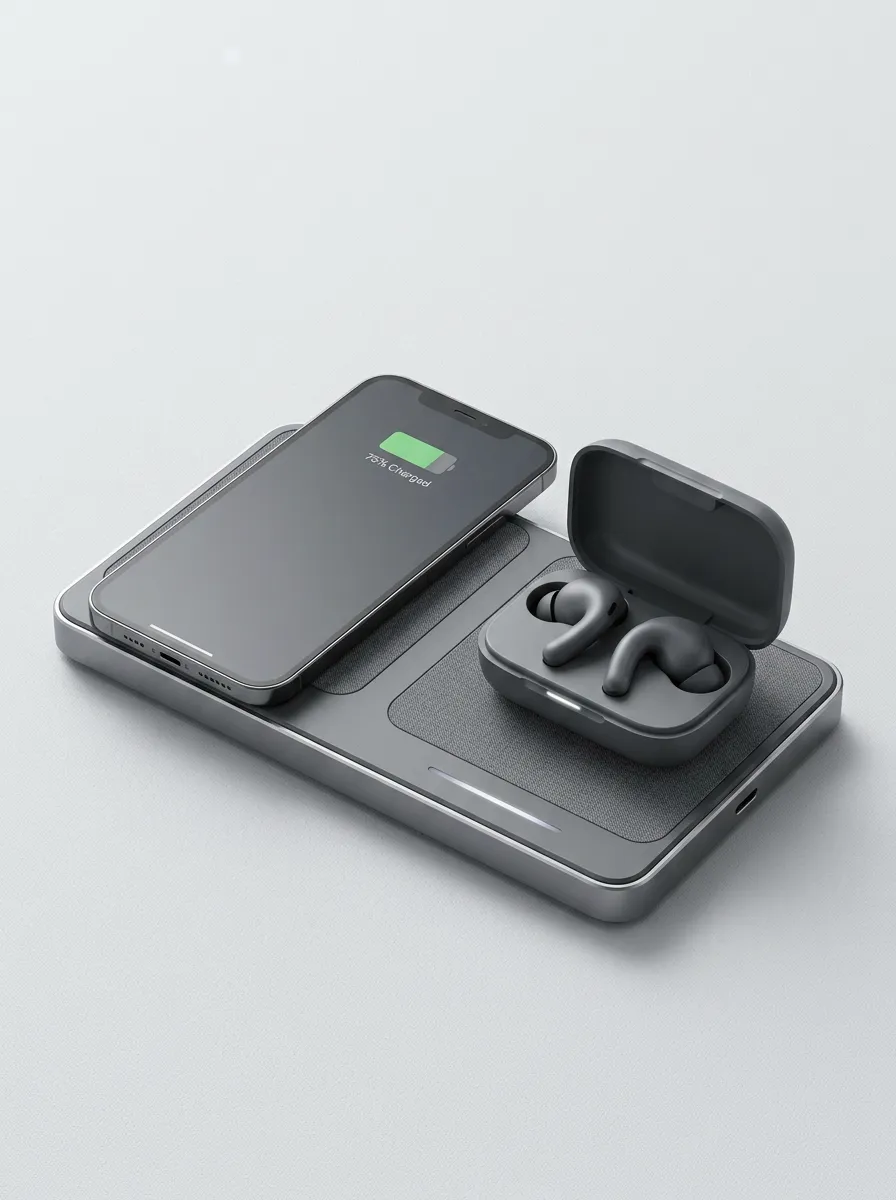 Compact Dual Device Wireless Charger