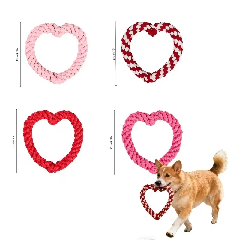 Heart Rope Dog Toy