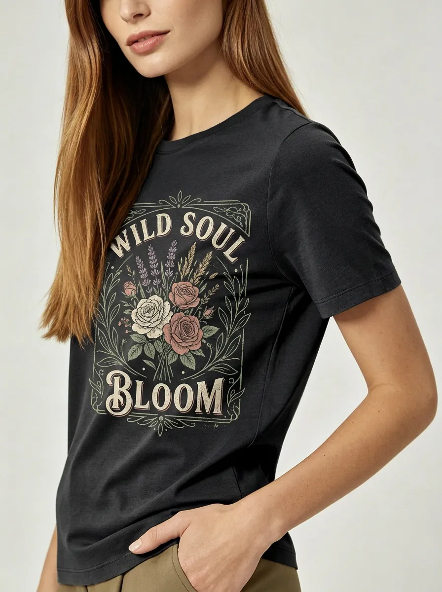 Wild Botanical Nature Leaf T-Shirt