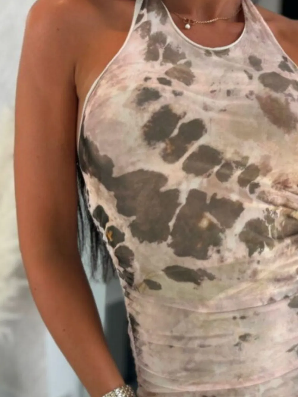 Halter Printed Casual Dress
