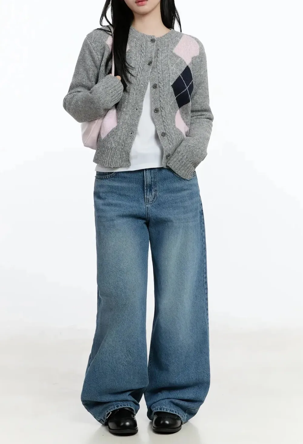 Pocketed Classic Wide Leg Jeans