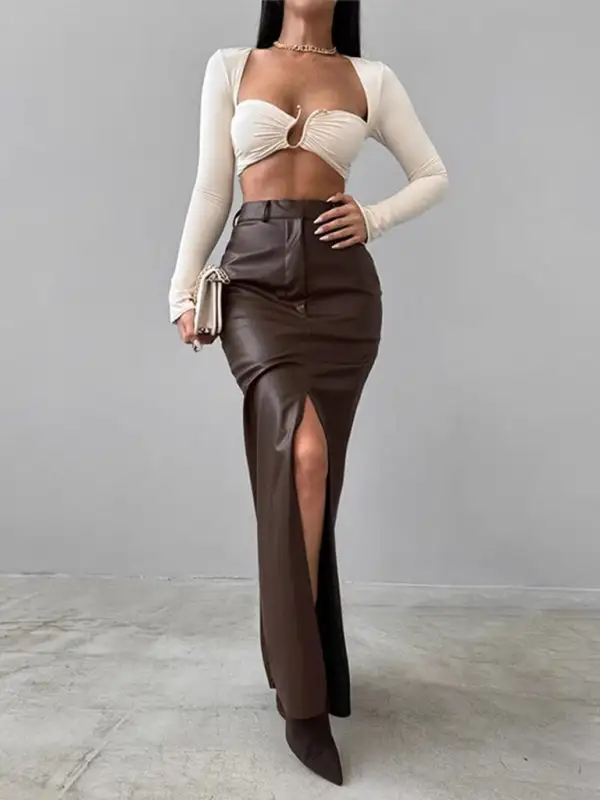 Relaxed Tailored Fitted Skirt