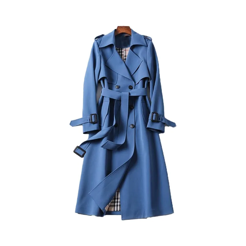 Double-Breasted Belted Trench Coat