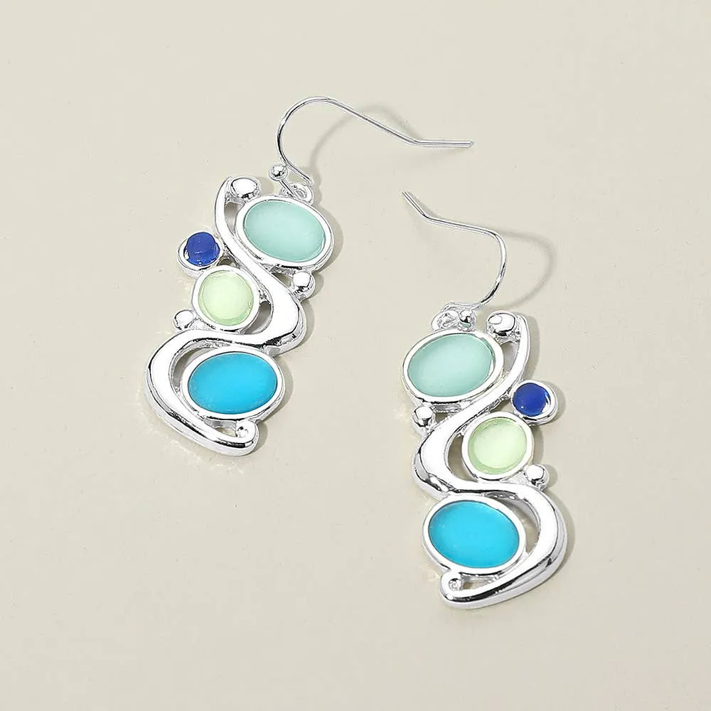 Refined Geometric Drop Earrings