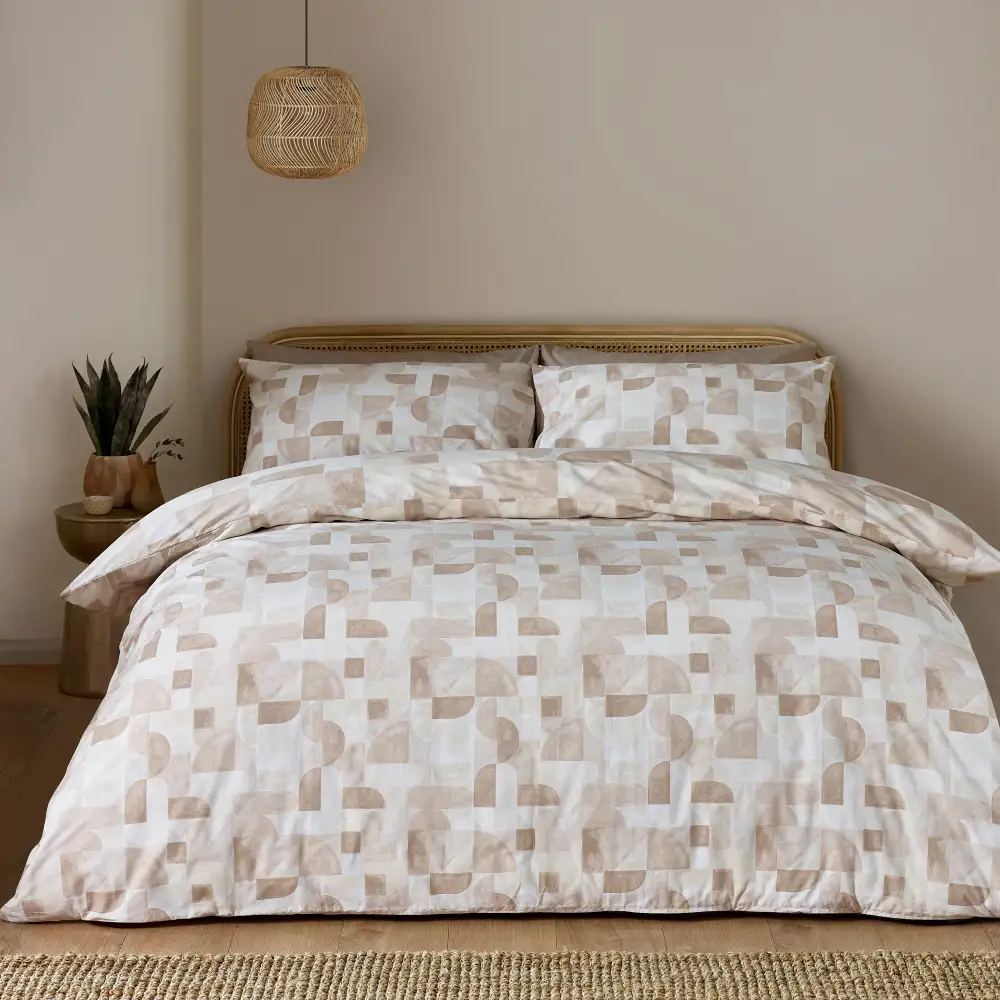 Fresh Bedroom Reversible Printed Linen Duvet Cover Set