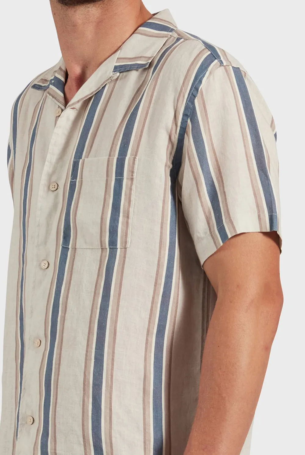 Casual Button Up Shirt-Natural
