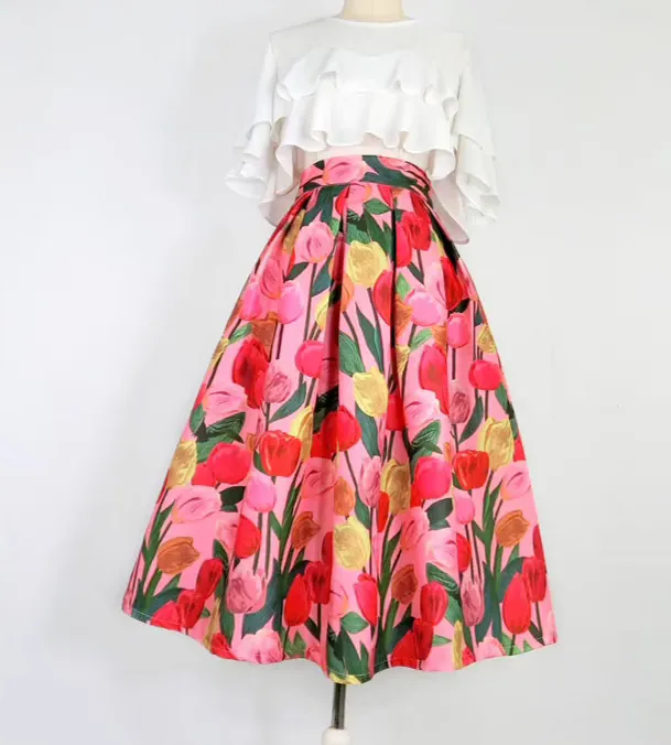 Soft Casual High Waist Skirt