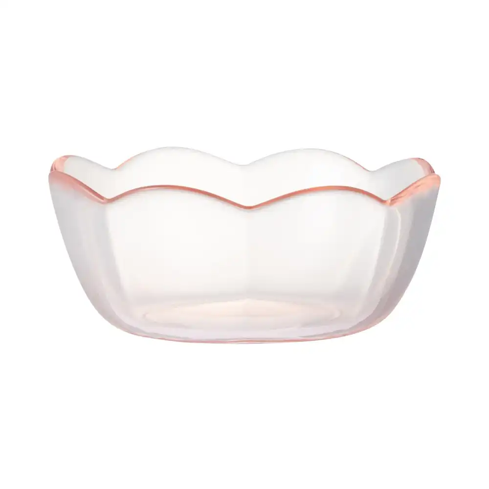 Gradient Flower Glass Bowl for Dessert Serving