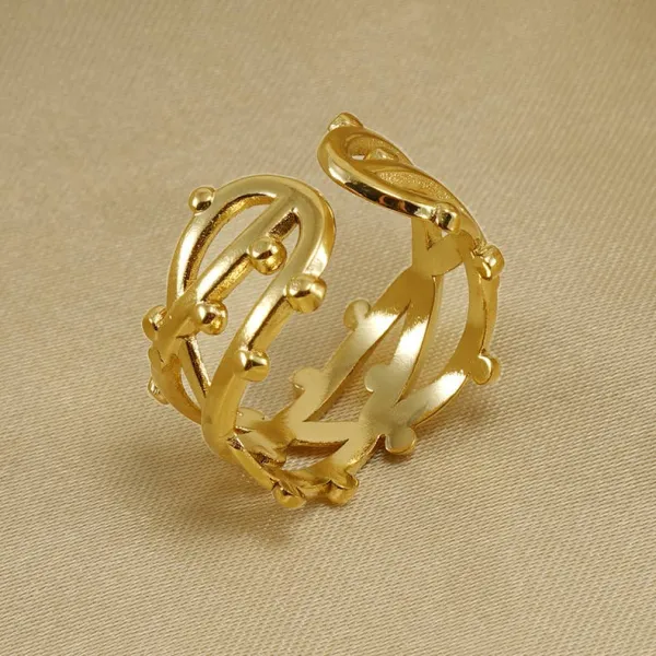 Metal Geometric Band Ring