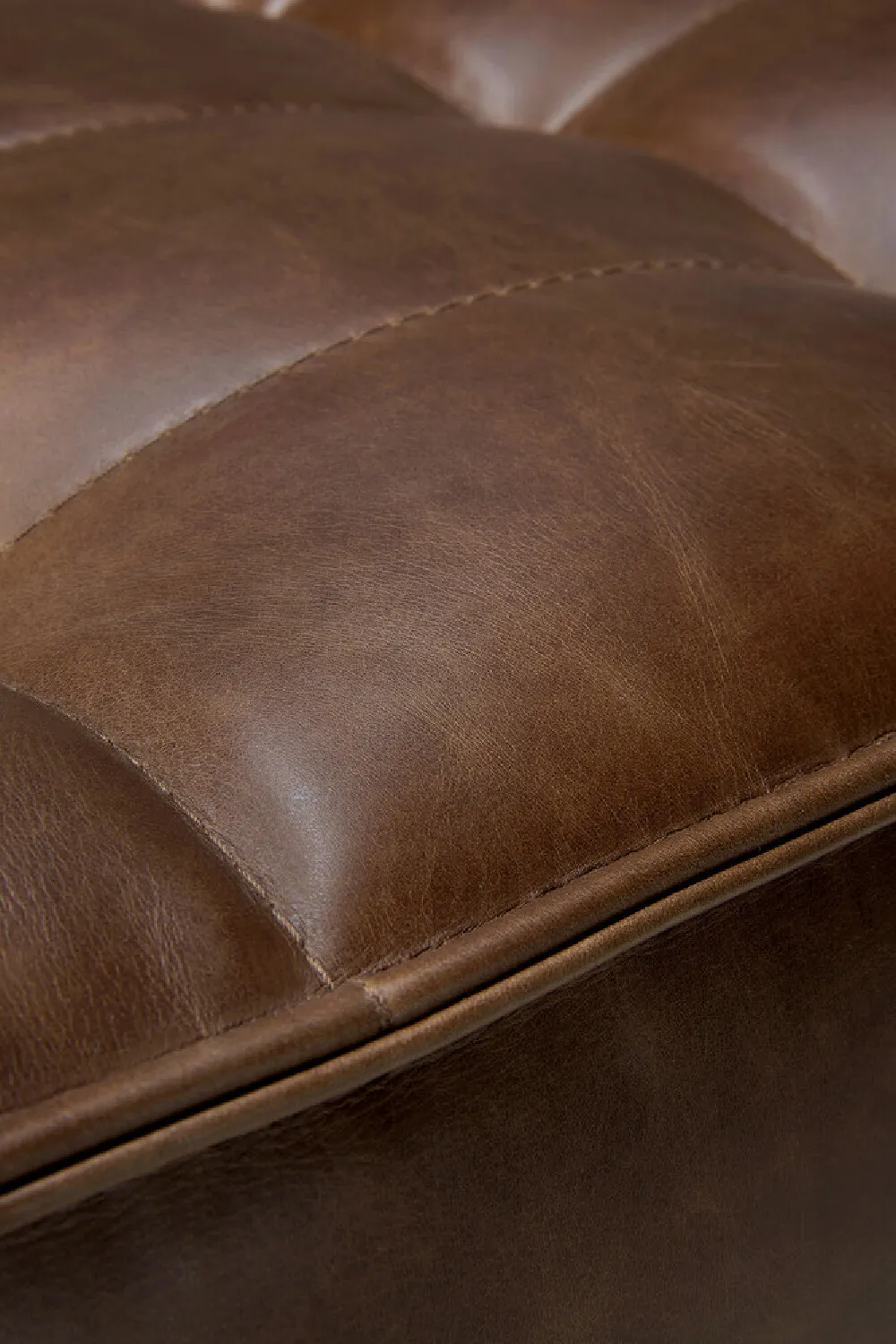 Structured Modular Leather Sofa