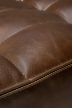 Structured Modular Leather Sofa