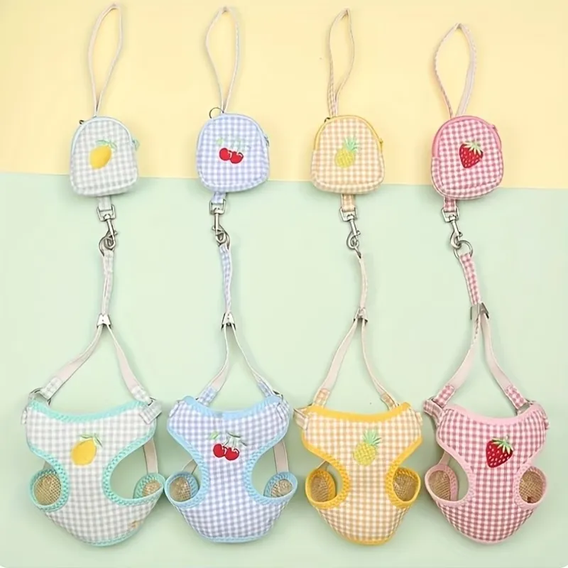 Gingham Pet Harness
