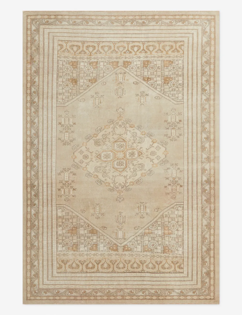 Rich Warm Turkish Inspired Hand Knotted Wool Area Rug