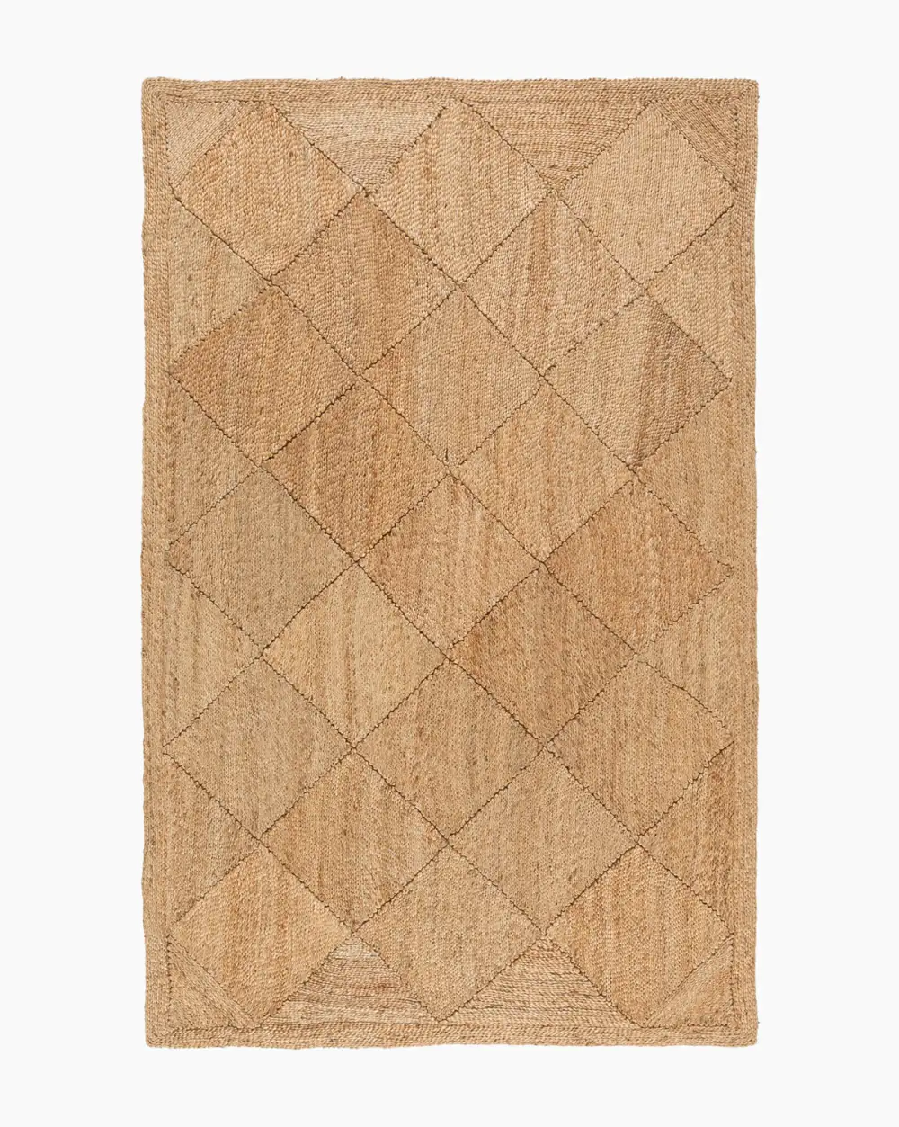 Diamond Handwoven Jute Area Rug