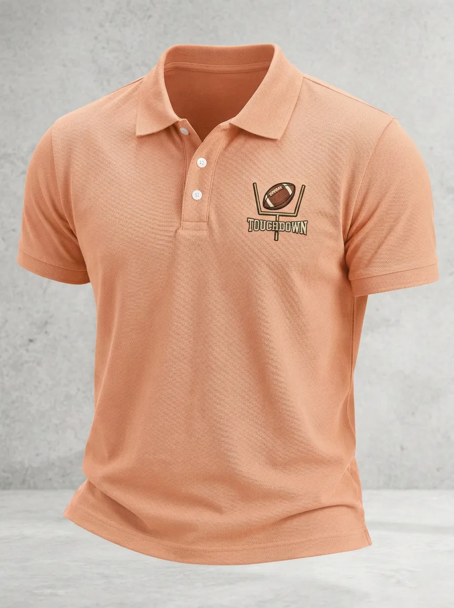 Football Inspired Casual Polo Shirt