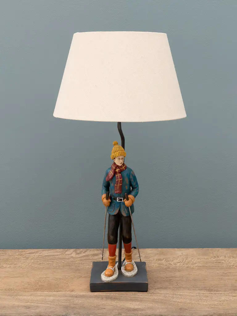 Black Resin Character Table Lamp