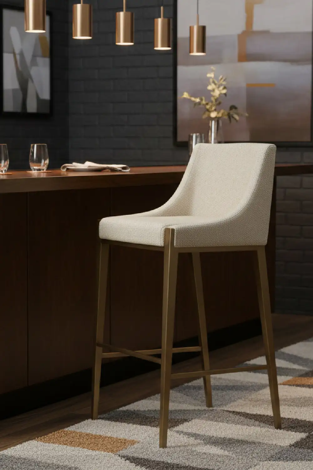 Fabric Bar Stool