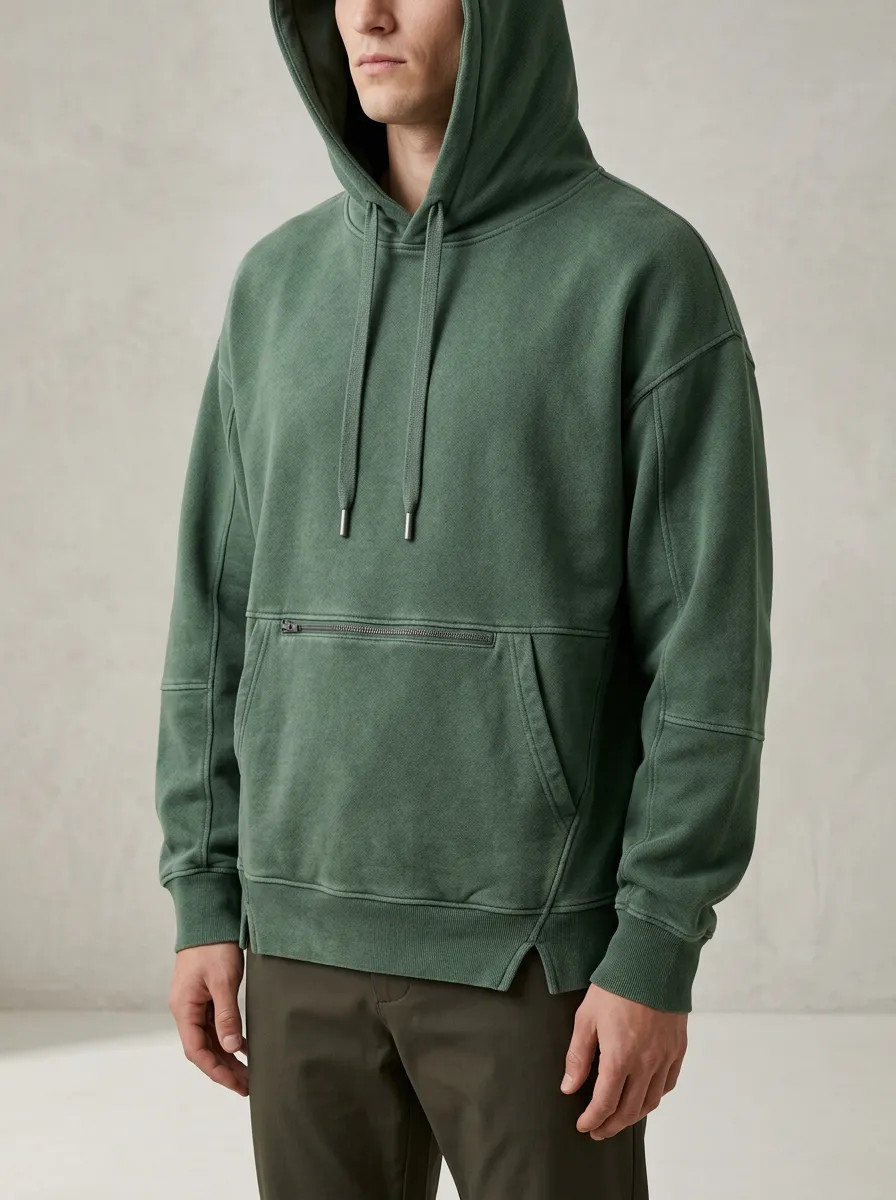 Men's Pocket Vintage Style Hoodie
