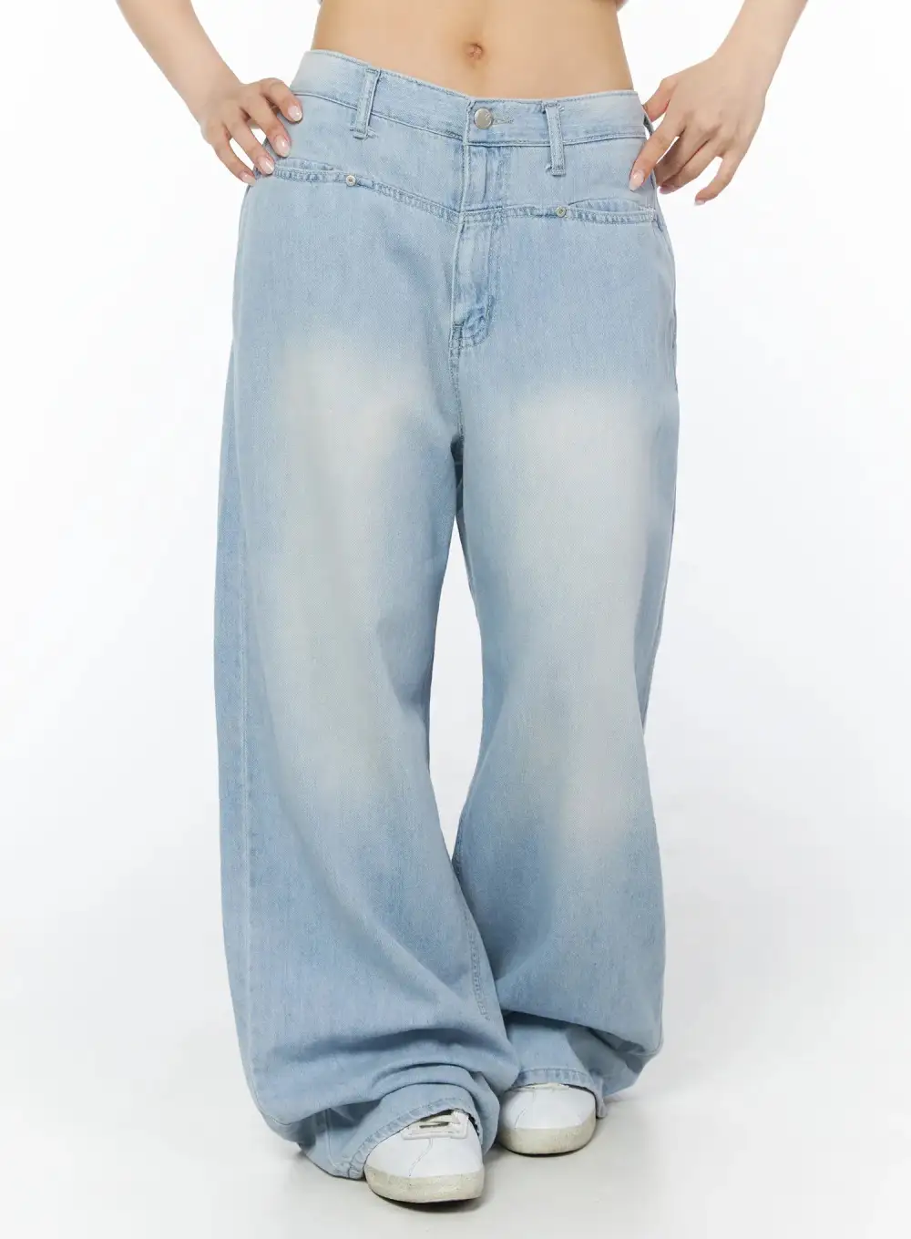 Washed Streetwear Wide Leg Jeans