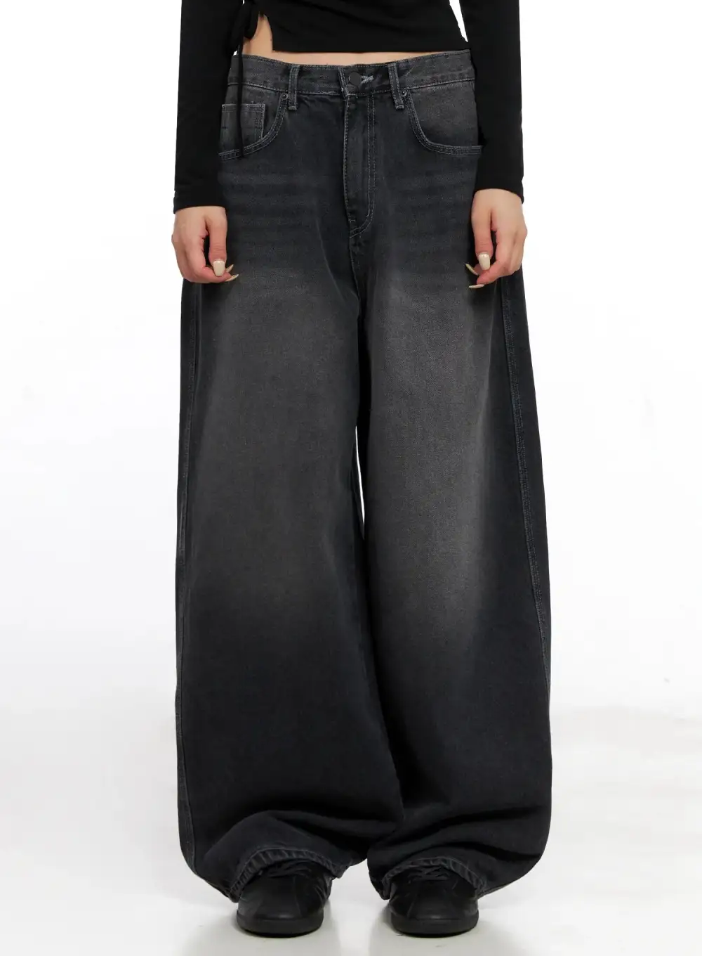 Casual Wide-Leg Baggy Jeans
