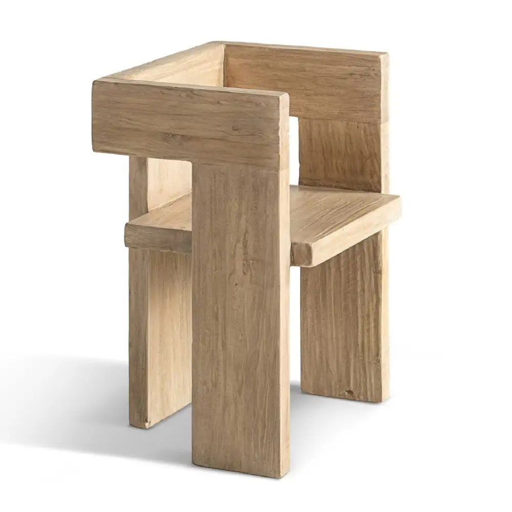 Reclaimed Elm Sculptural Accent Chair