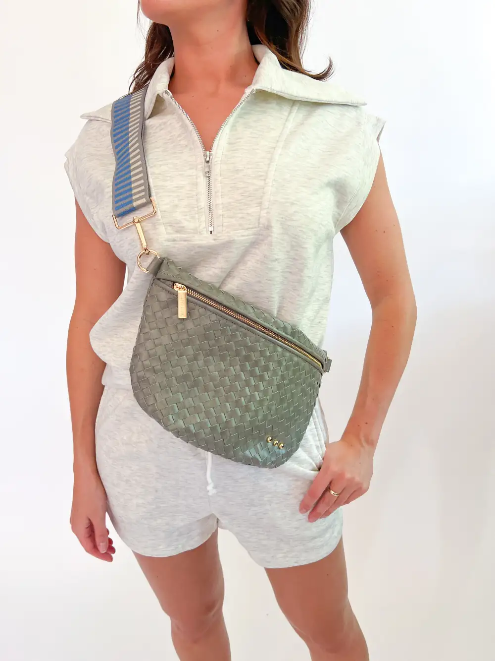 Fleece Cropped Top And Shorts Set