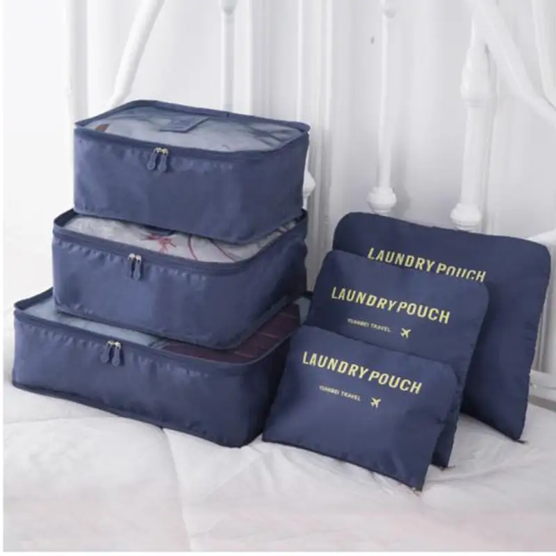Six Piece Travel Packing Cube Organizer Set