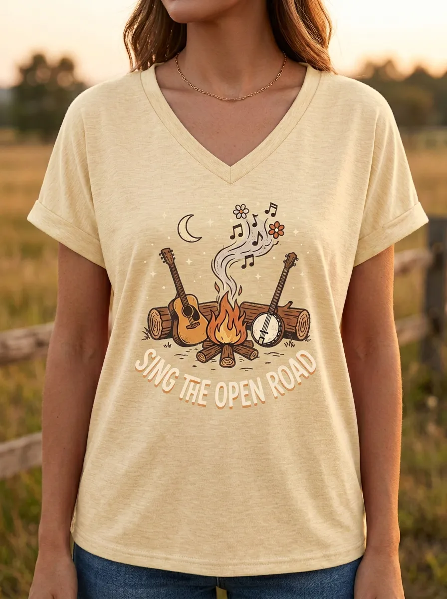 Banjo Guitar Country Music Graphic T-Shirt