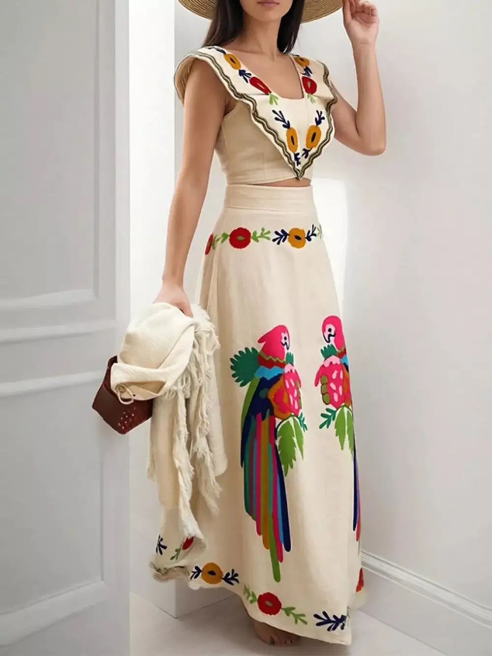 Parrot Crop Dress
