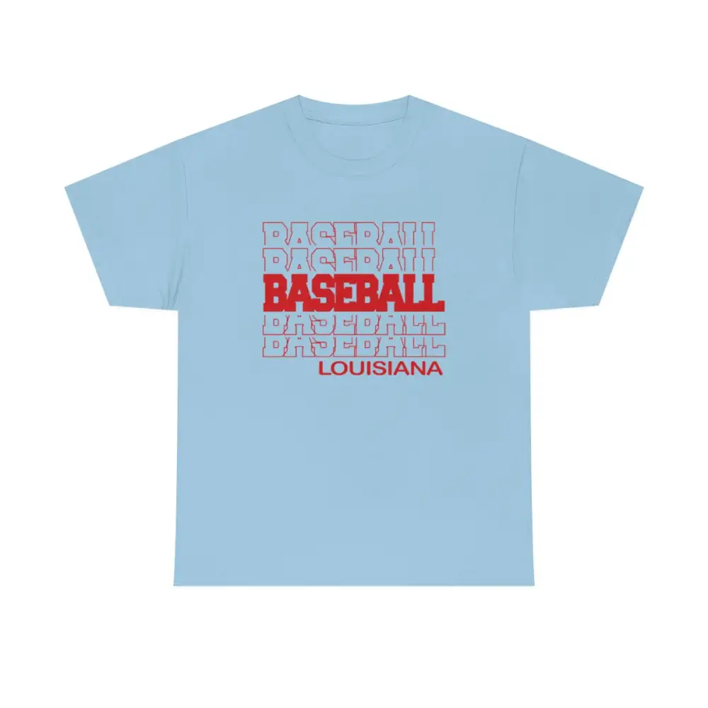 Baseball Louisiana in Modern Stacked Lettering
