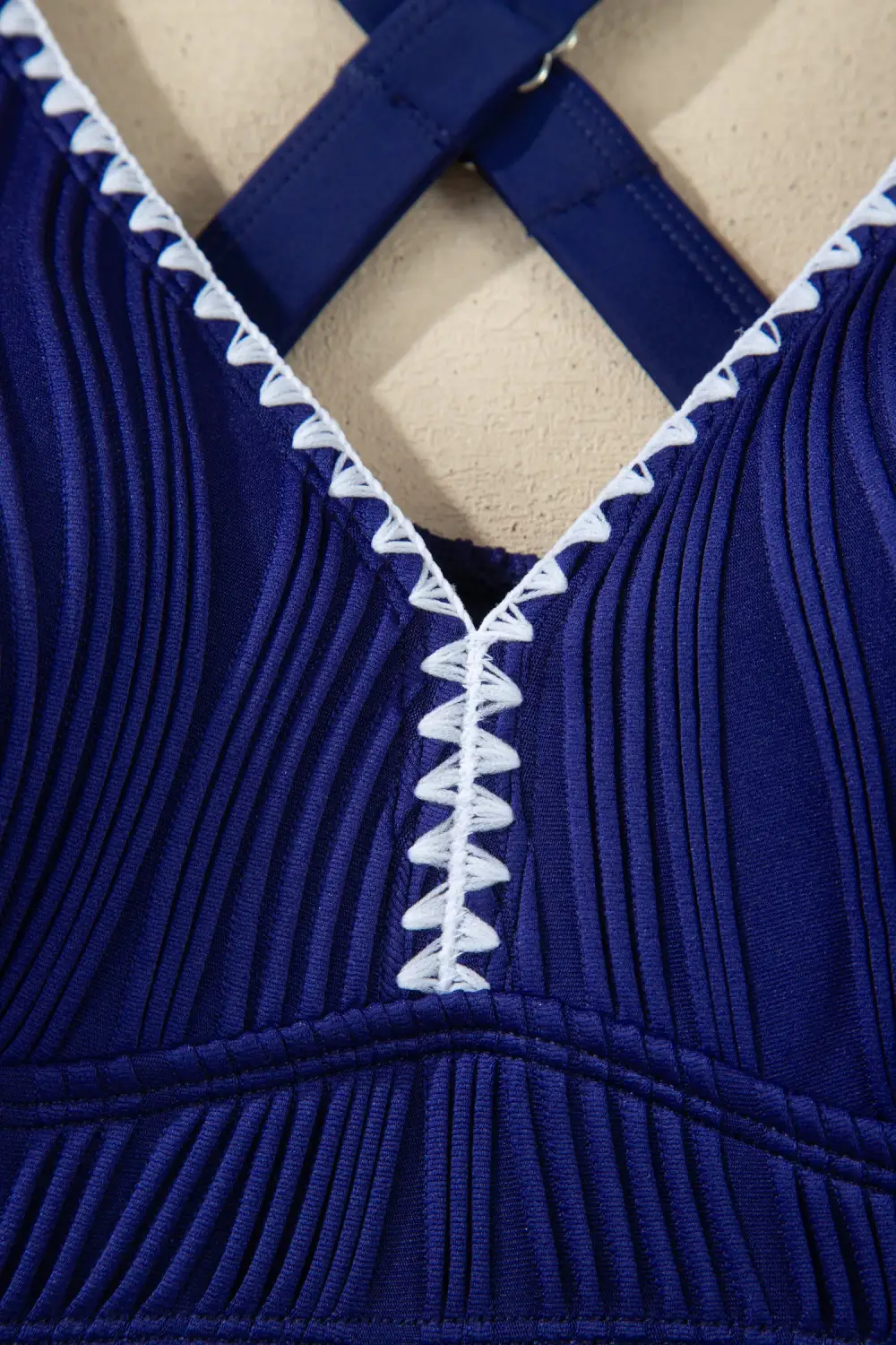 Shell Stitched Trim Bikini Swim Set