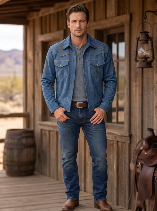 Desert Range Cactus Desert Canyon Style Men's Western Jacket