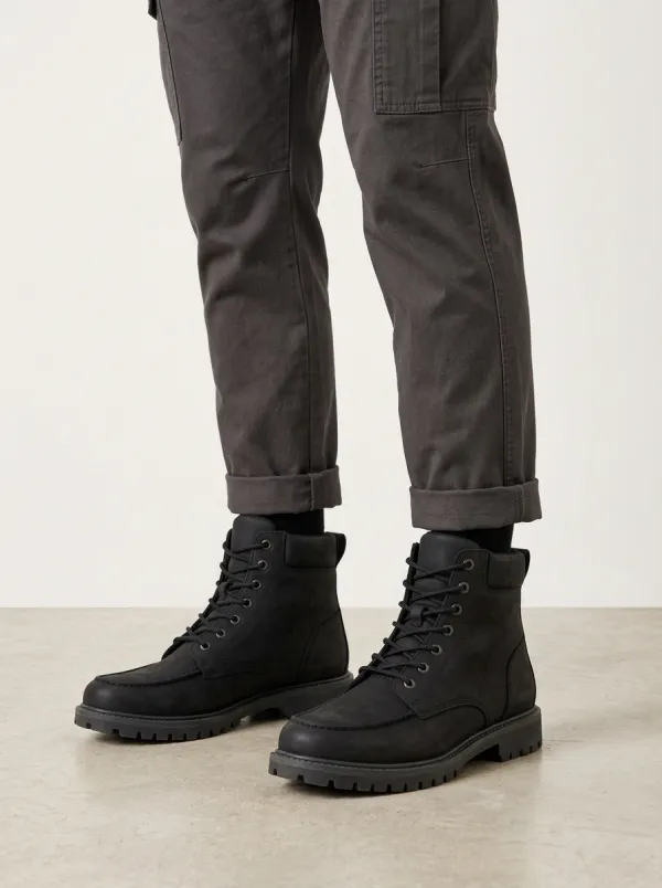 Unisex Minimalist Print Work Boots