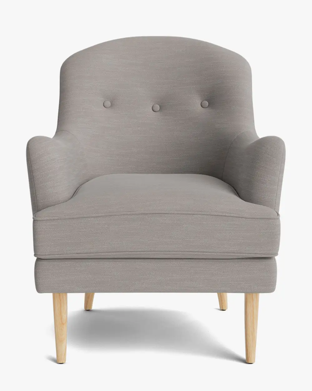 Tufted Wood Lounge Chair