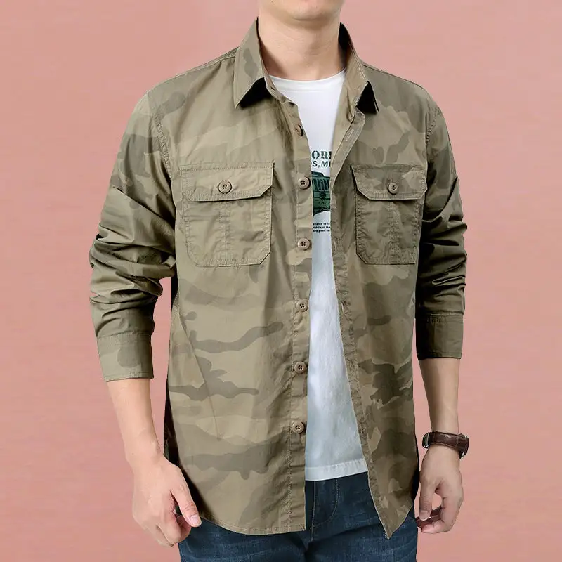 Men's Camouflage Utility Pocket Shirt