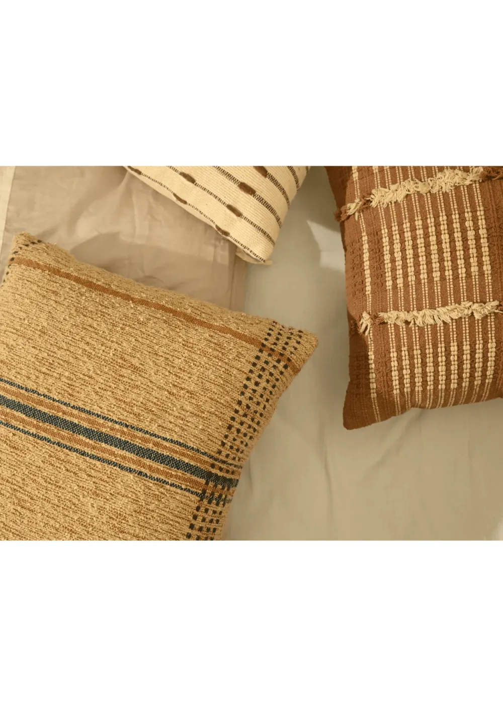 Handwoven Striped Decorative Cushion Cover
