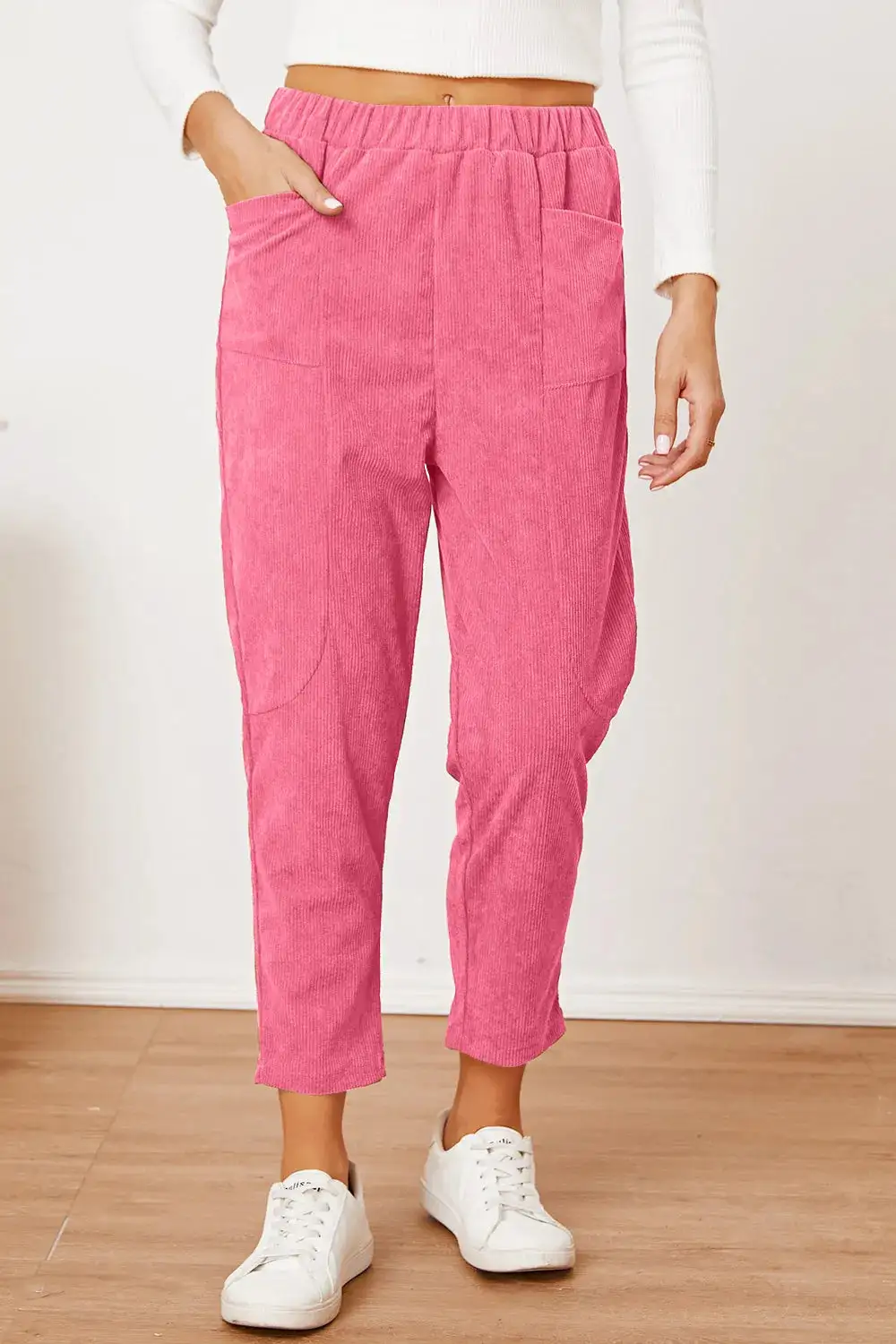 Everyday High Waist Pocket Detail Pants