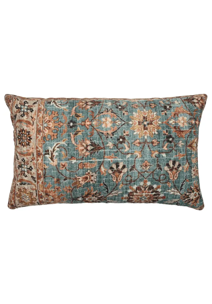 Floral Textured Velvet Decorative Cushion Cover