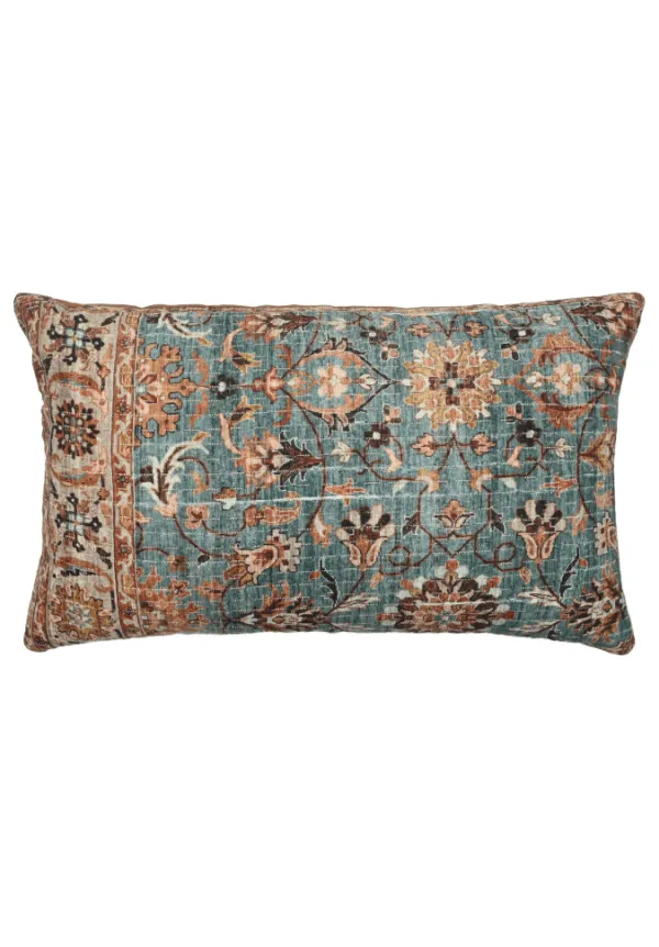 Floral Textured Velvet Decorative Cushion Cover