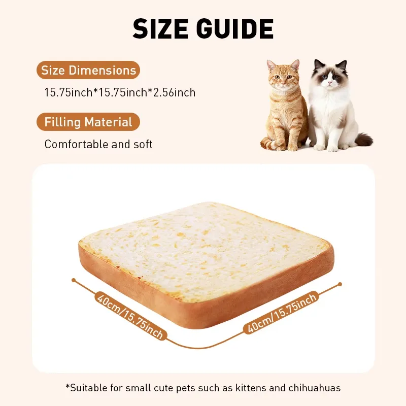 Toast Shaped Cat Bed