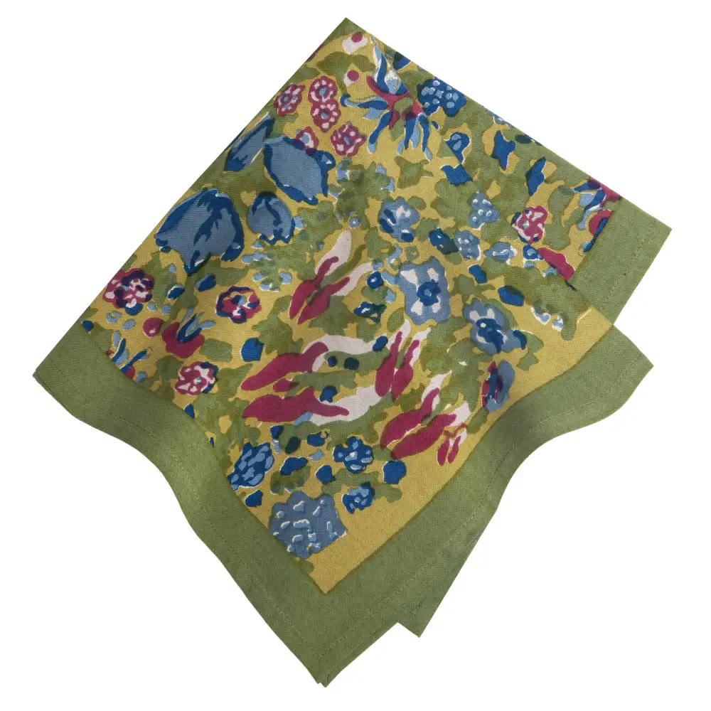 Softened Garden Watercolor Napkin Set