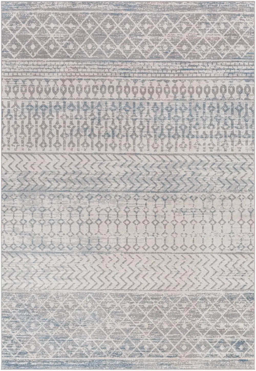 Layered Bohemian Washable Area Rug