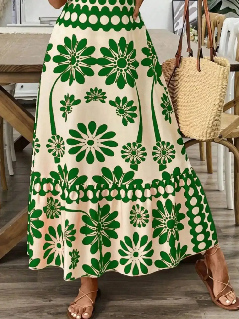 Tie-Shoulder Midi Dress