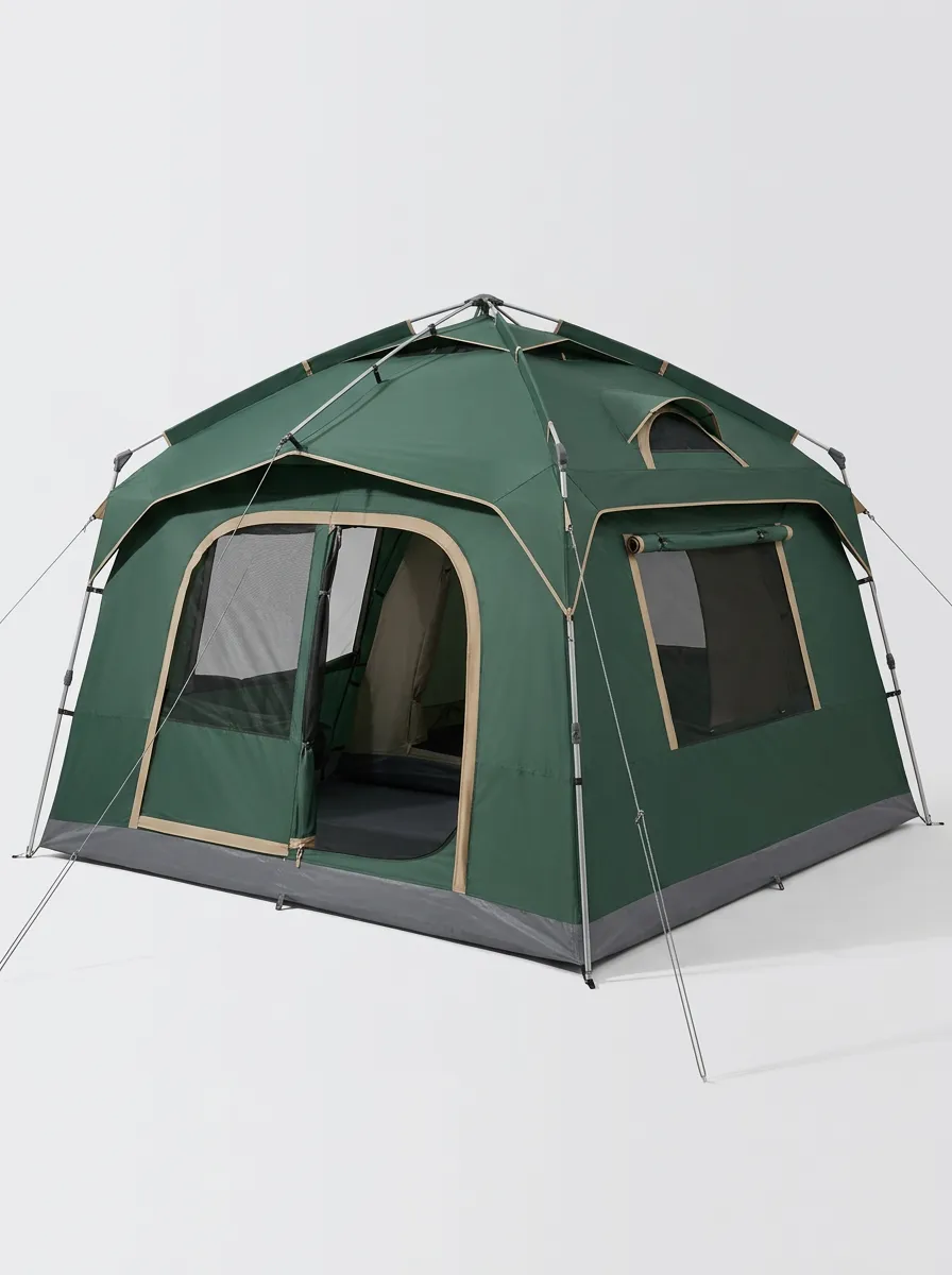 Green Pop-Up Waterproof Camping Tent