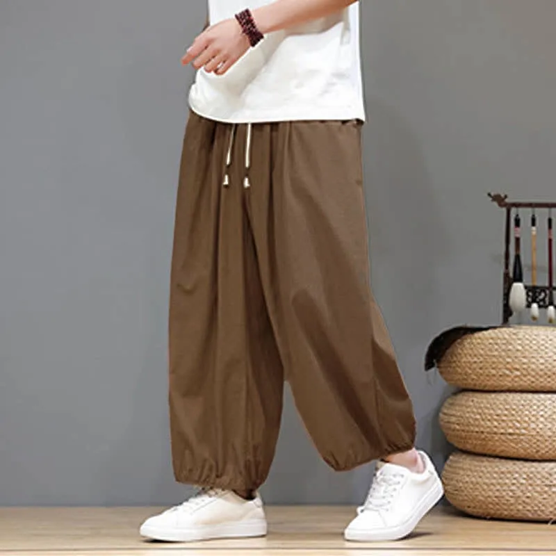 Elastic Waist Harem Pants