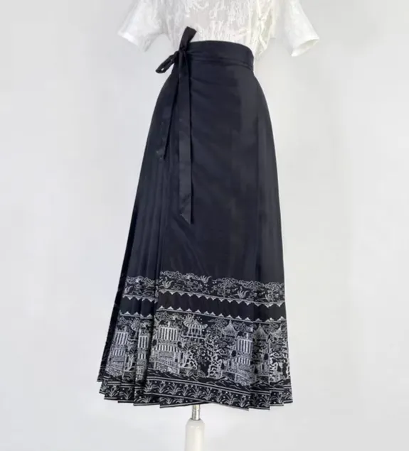 Minimal Modern Everyday Casual Embroidered Skirt